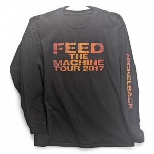 Nickelback Concert Men's Hoodie Black Long Sleeve Tour Shirt.